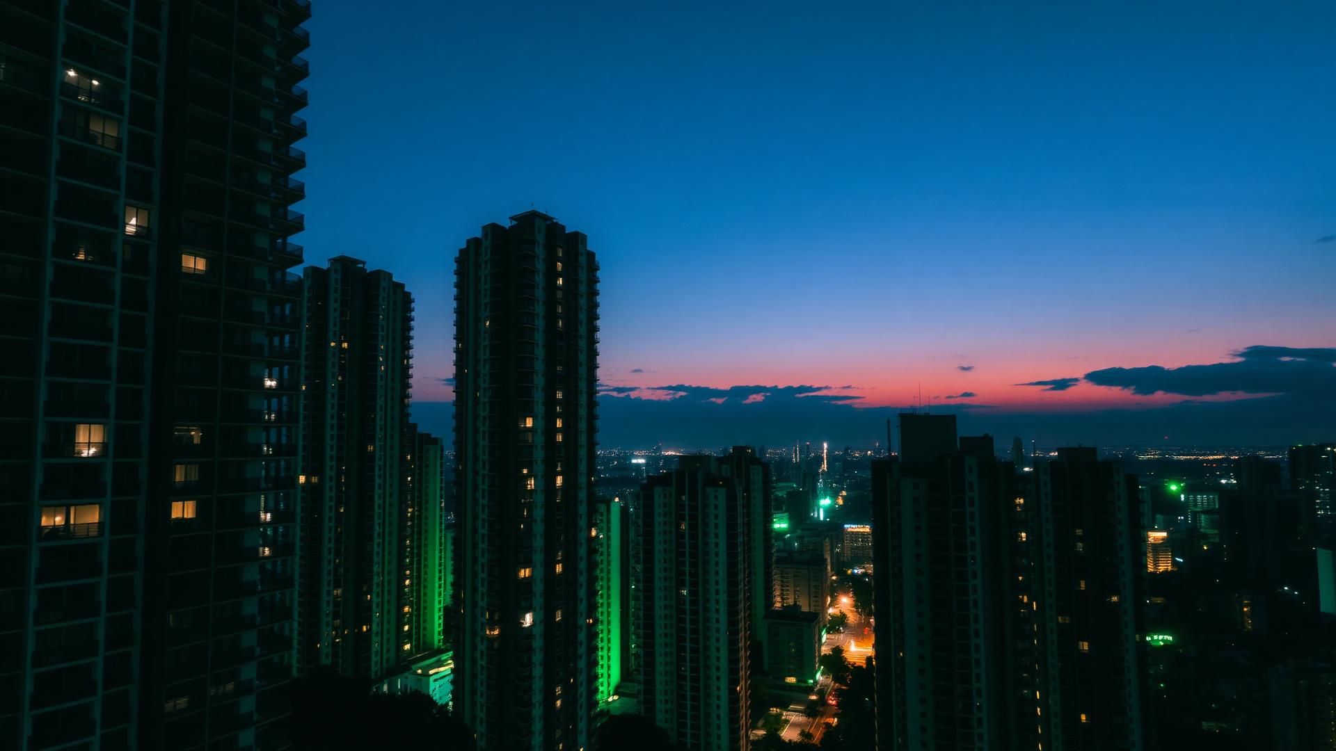 Prédios residenciais administrados pela Harmonia em São Paulo ao entardecer